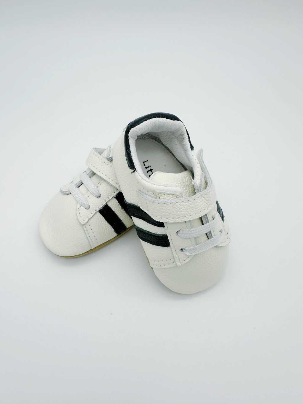Sporty White Baby Leather Flat Shoes