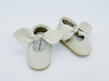 Bow White Baby Leather Flat Shoes