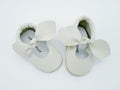Bow White Baby Leather Flat Shoes