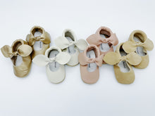 Bow Gold Baby Leather Flat Shoes