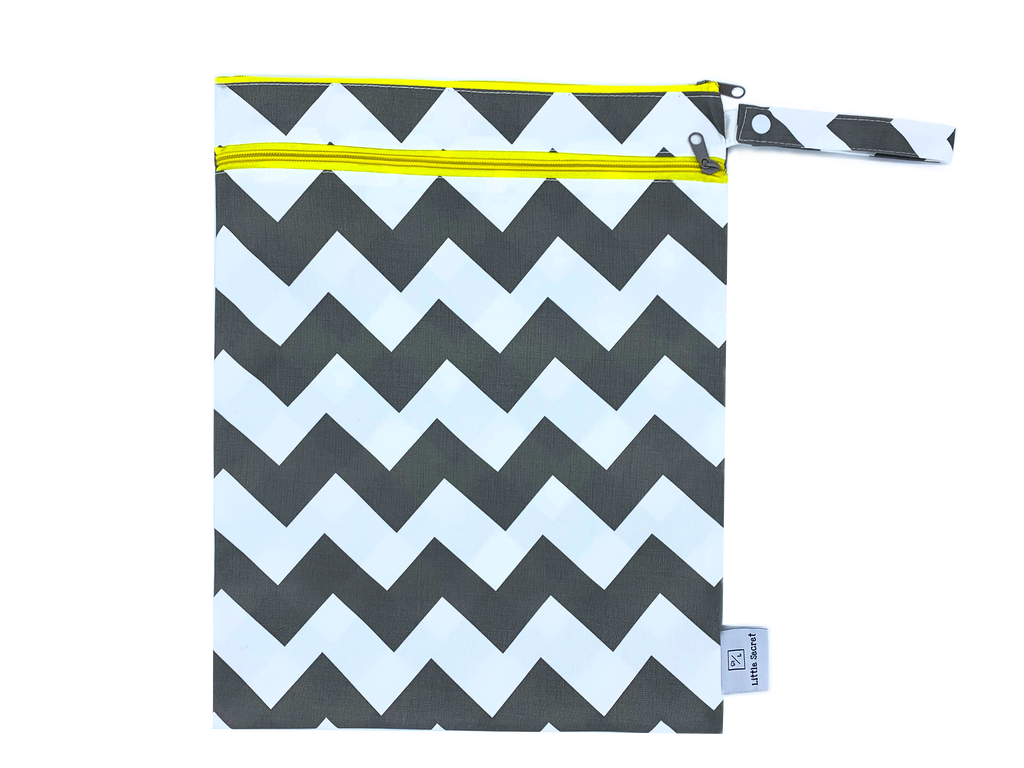little-secret-garment - Wet & Dry Bag Gray Chevron
