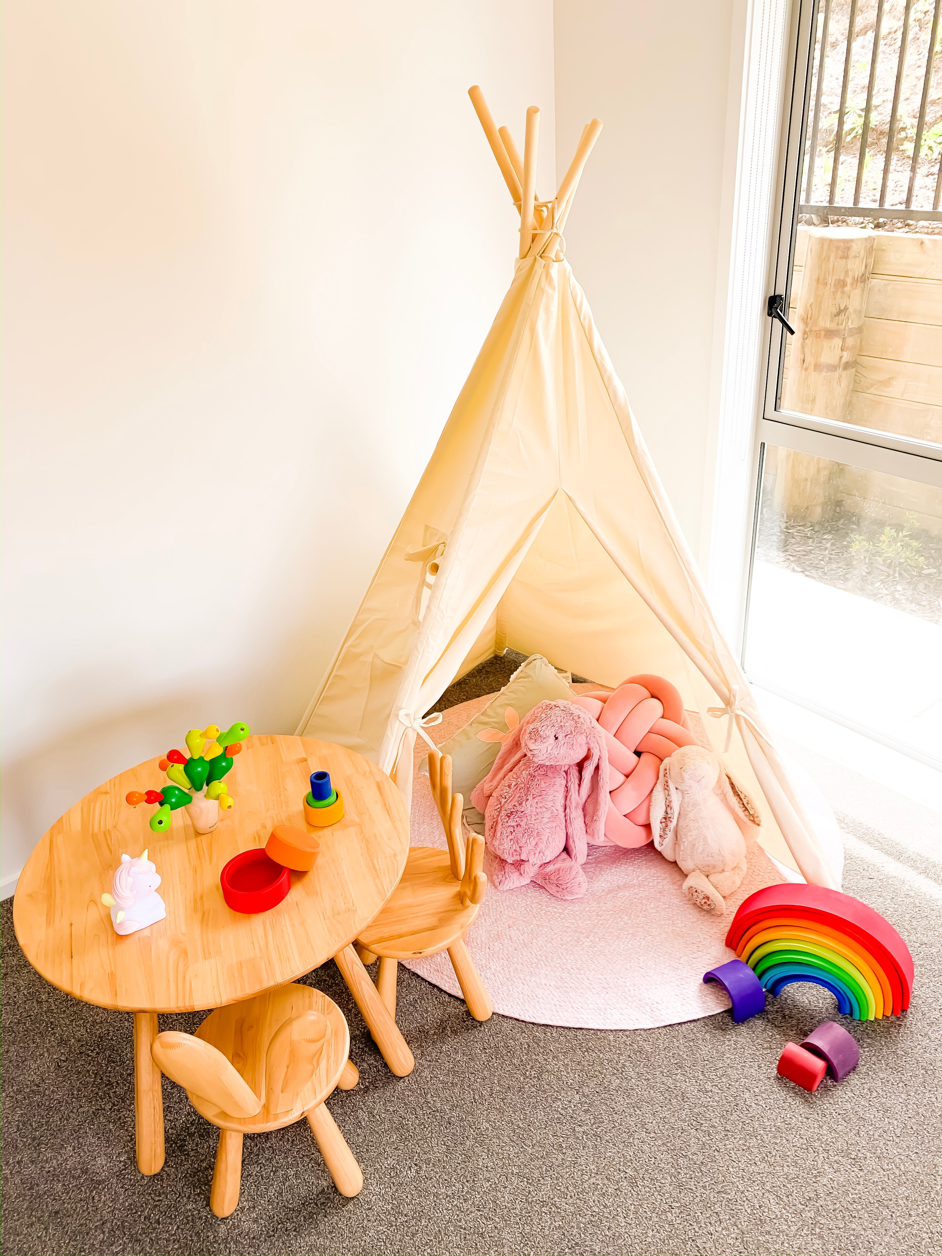 Solid Wood Kids Furniture Zoo Moose Chair