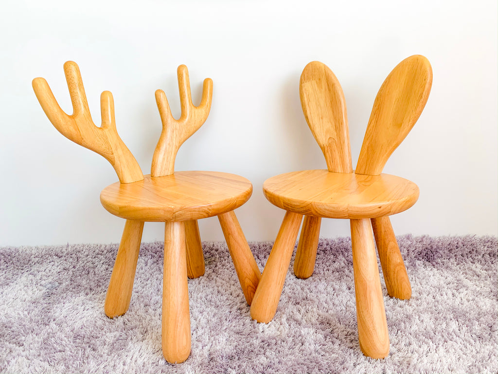 Solid Wood Kids Furniture Zoo Bunny Chair