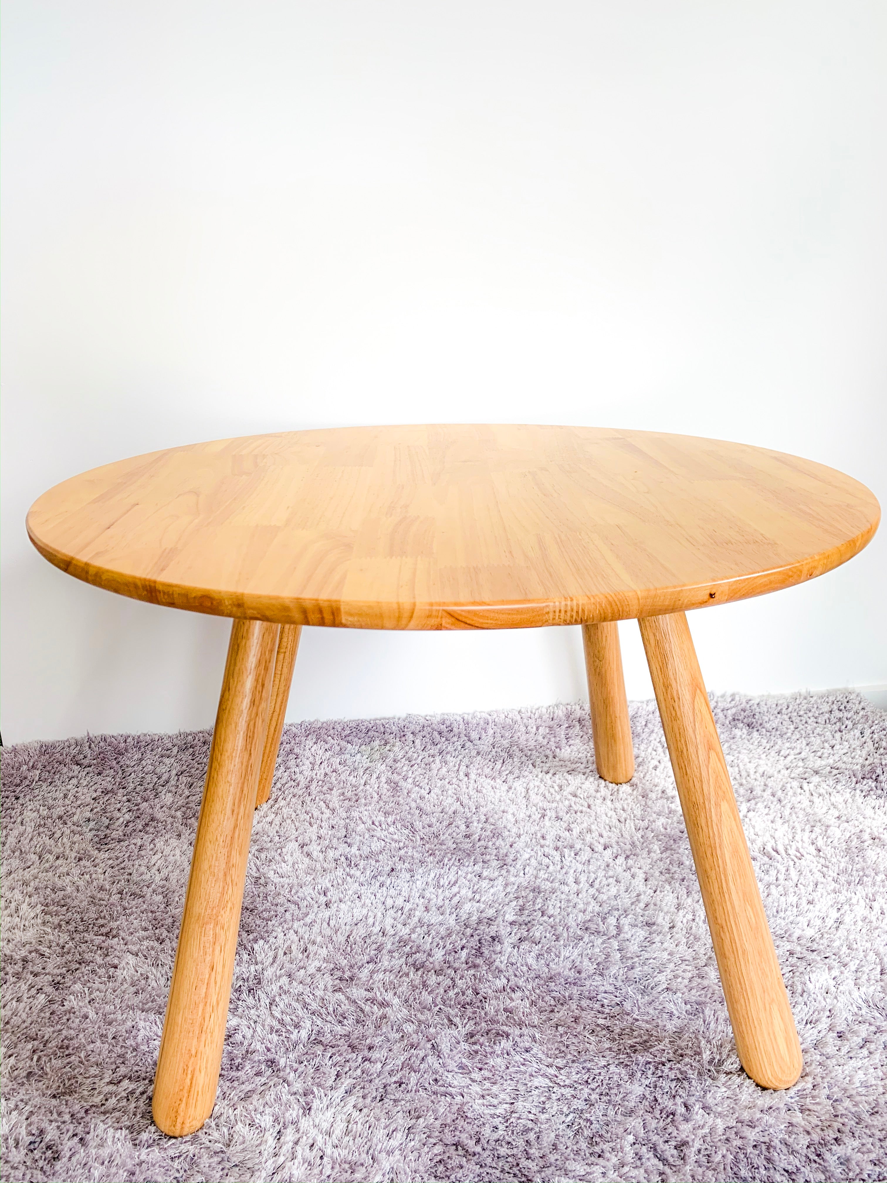 Solid Wood Kids Furniture Zoo Round Table